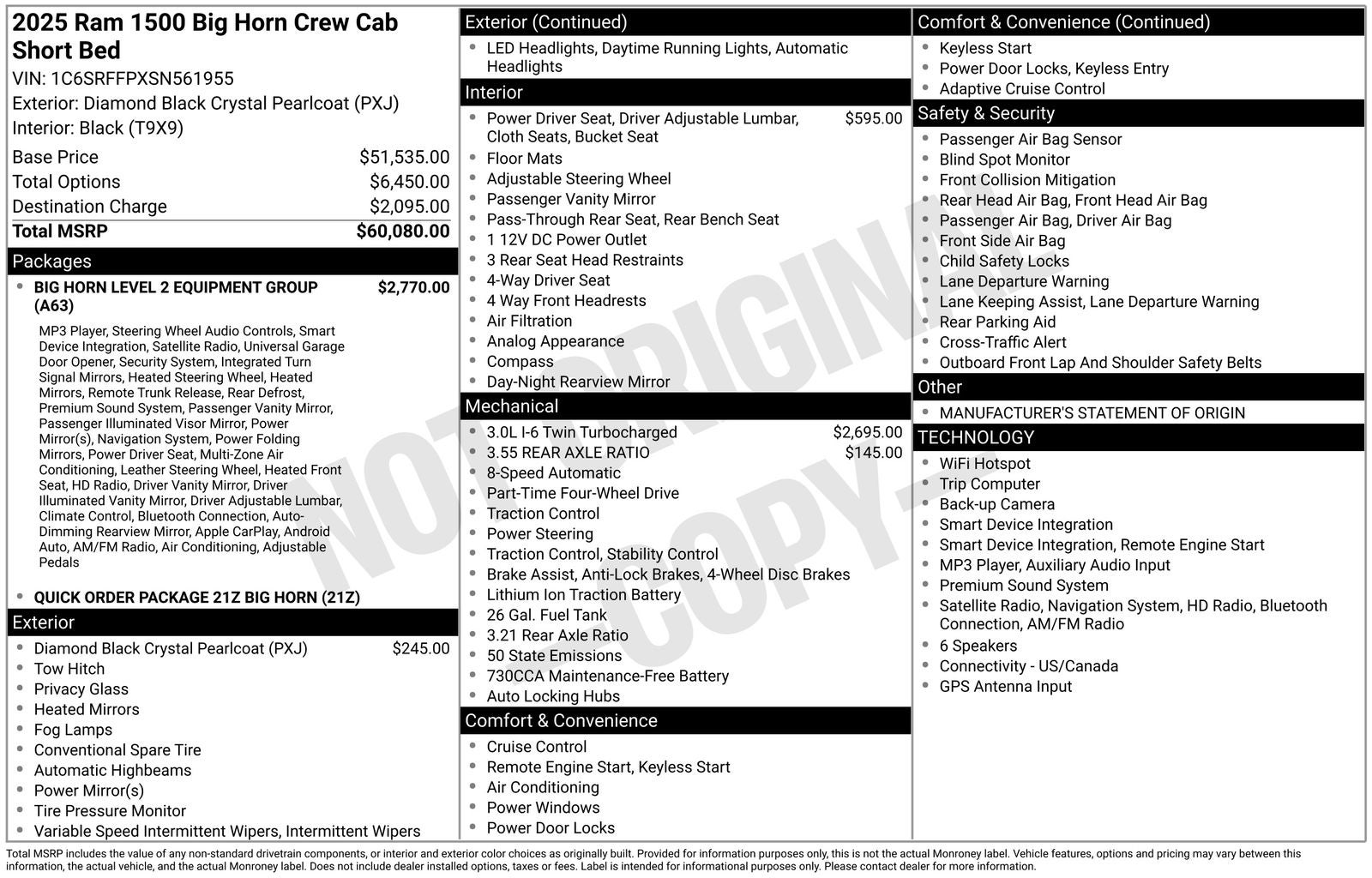2025 RAM 1500 Big Horn/Lone Star