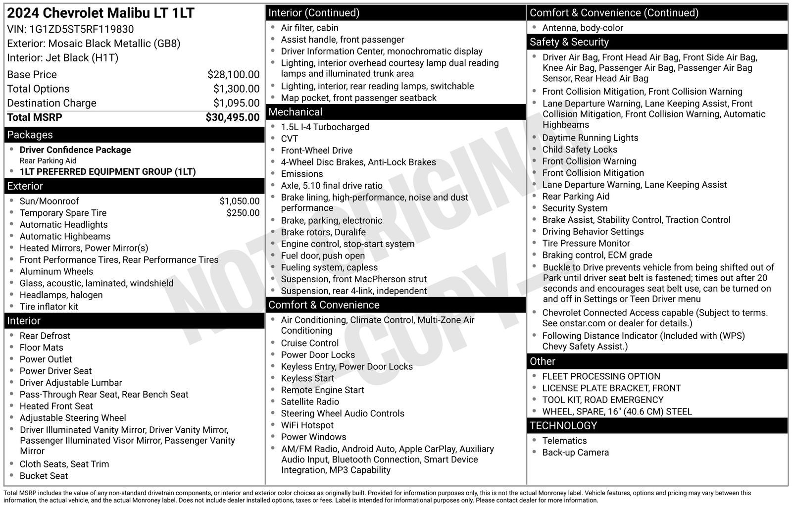 2024 Chevrolet Malibu LT 1LT