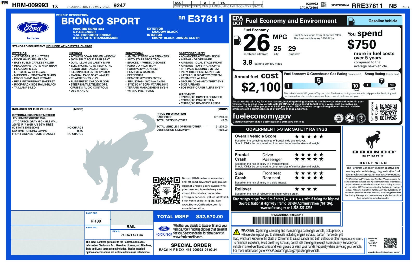 2024 Ford Bronco Sport Big Bend
