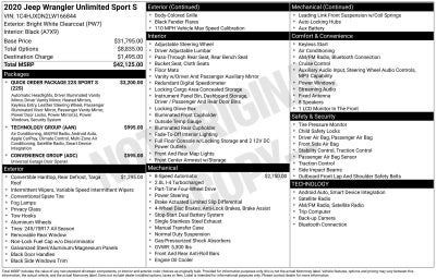 2020 Jeep Wrangler Unlimited Sport S