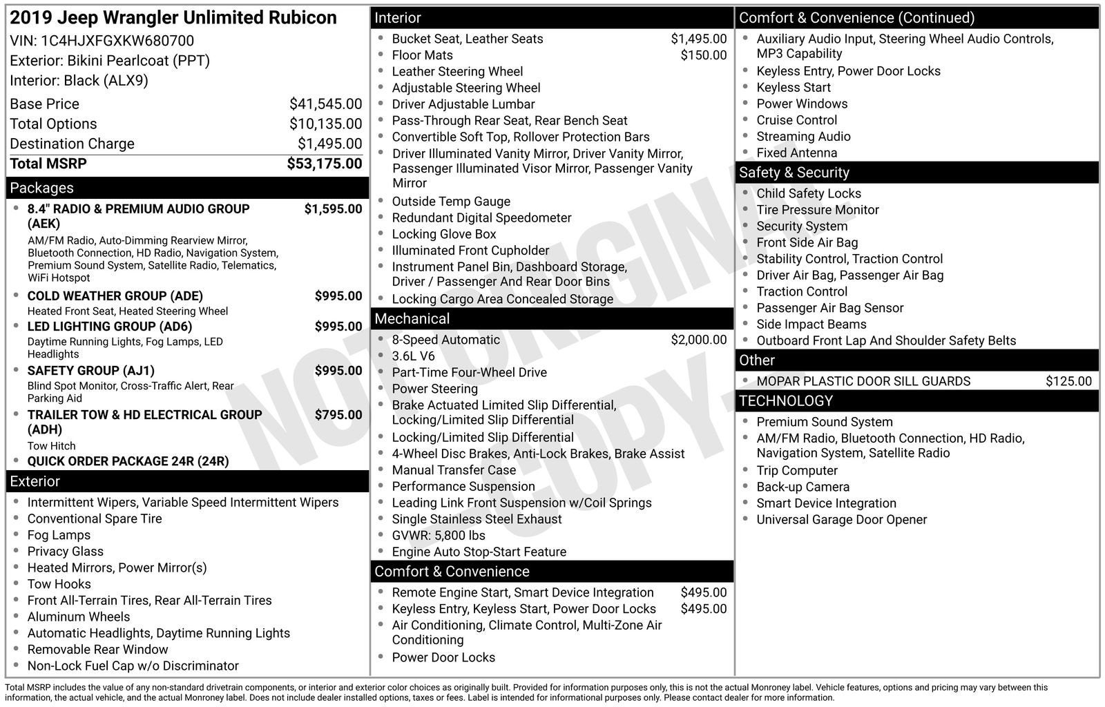 2019 Jeep Wrangler Unlimited Rubicon