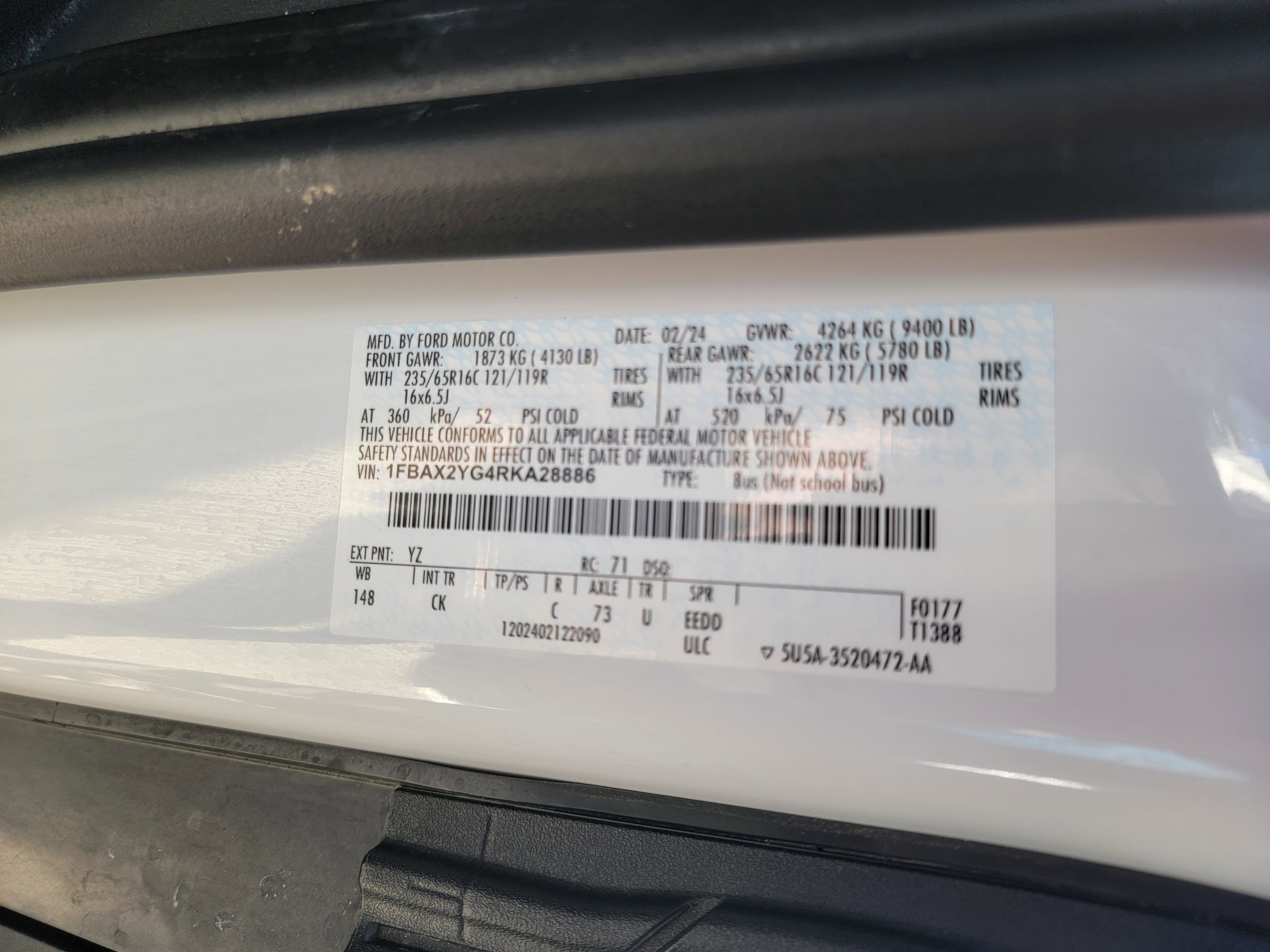 2024 Ford Transit Passenger Wagon XL