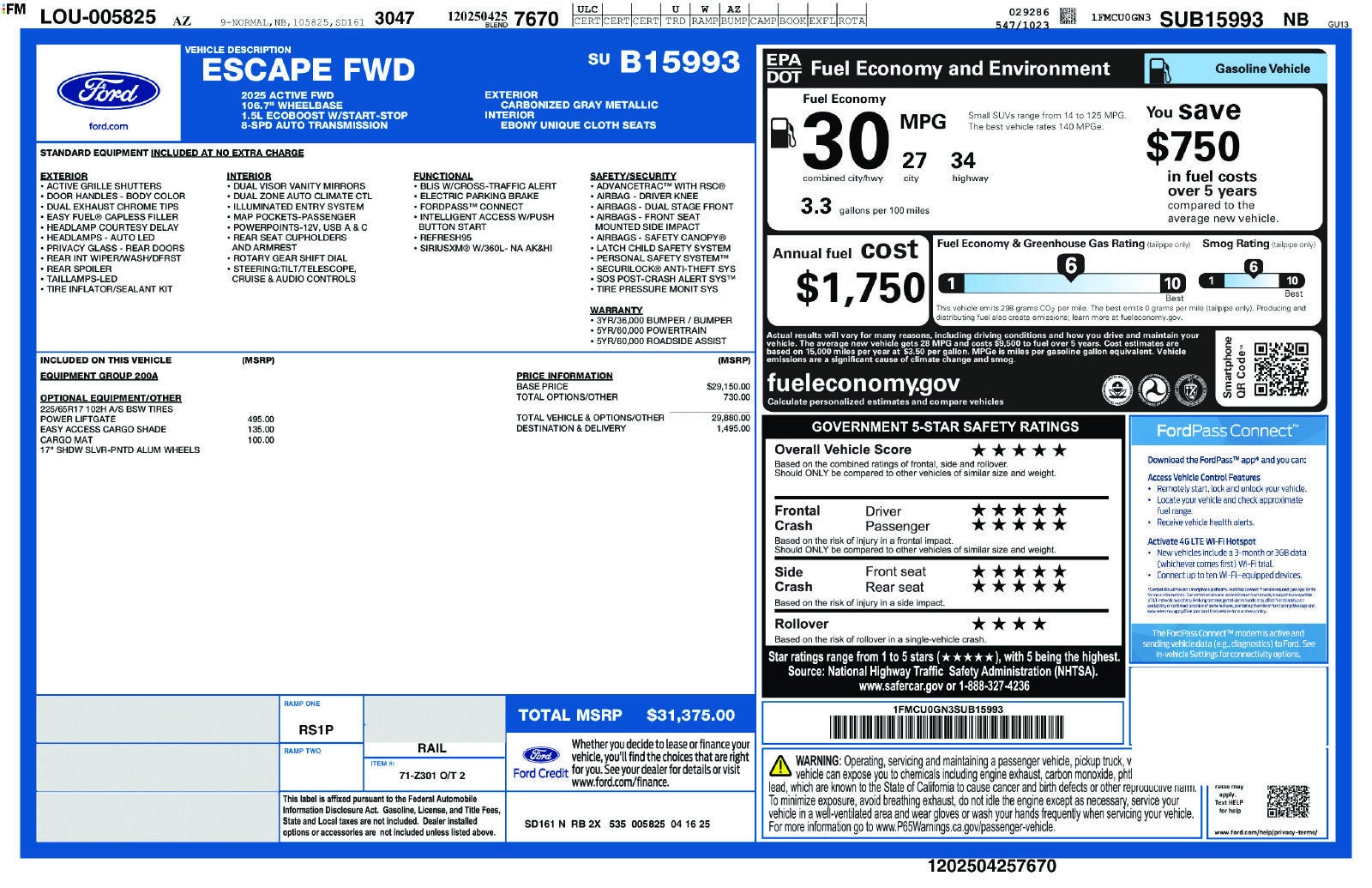 2025 Ford Escape Active