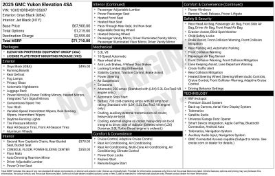 2025 GMC Yukon Elevation