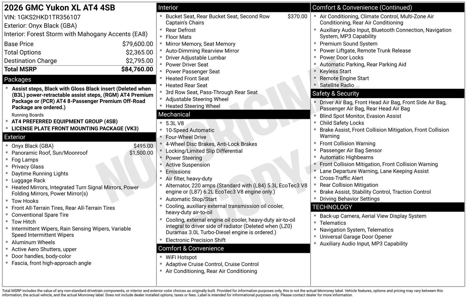 2026 GMC Yukon XL AT4