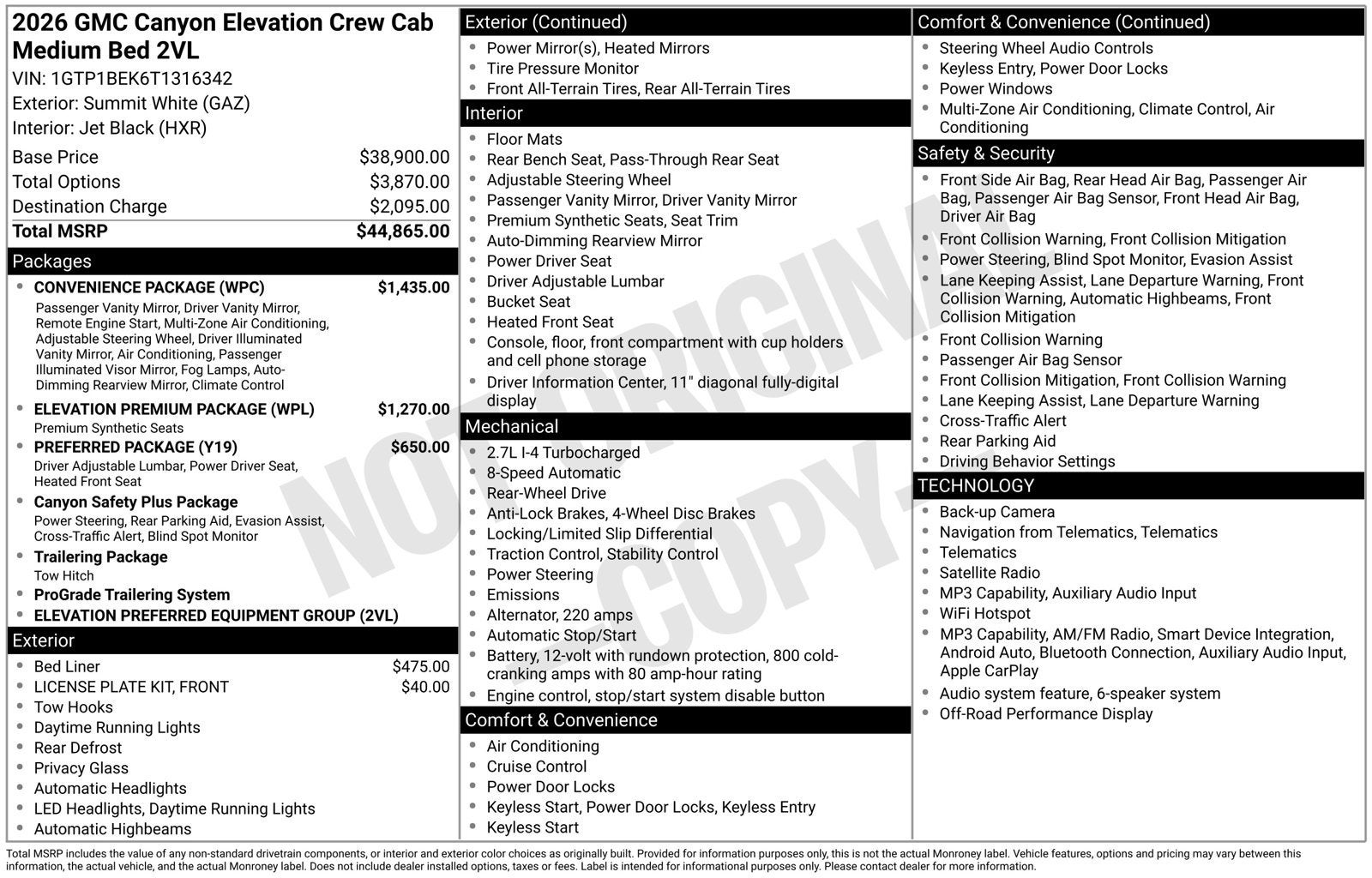 2026 GMC Canyon Elevation