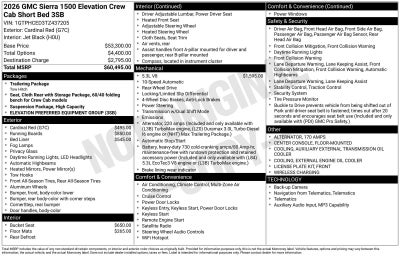 2026 GMC Sierra 1500 Elevation