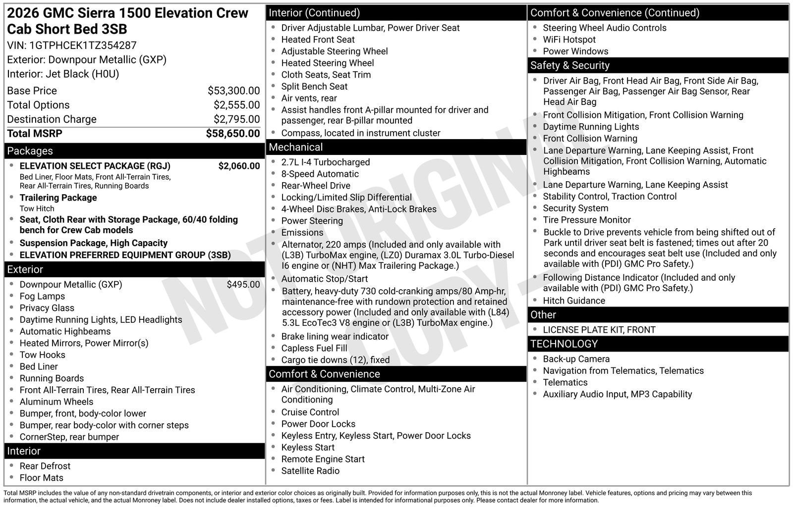 2026 GMC Sierra 1500 Elevation