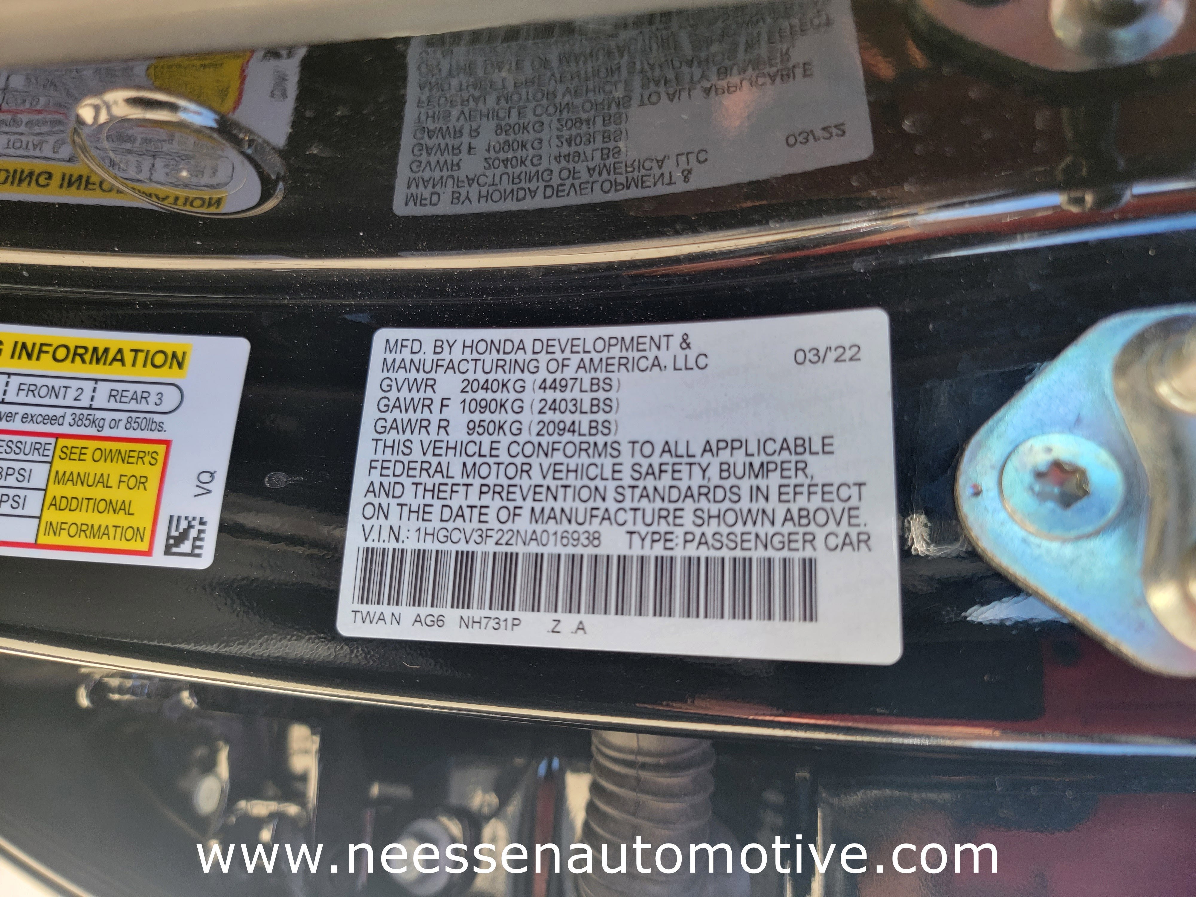 2022 Honda Accord Hybrid Sport