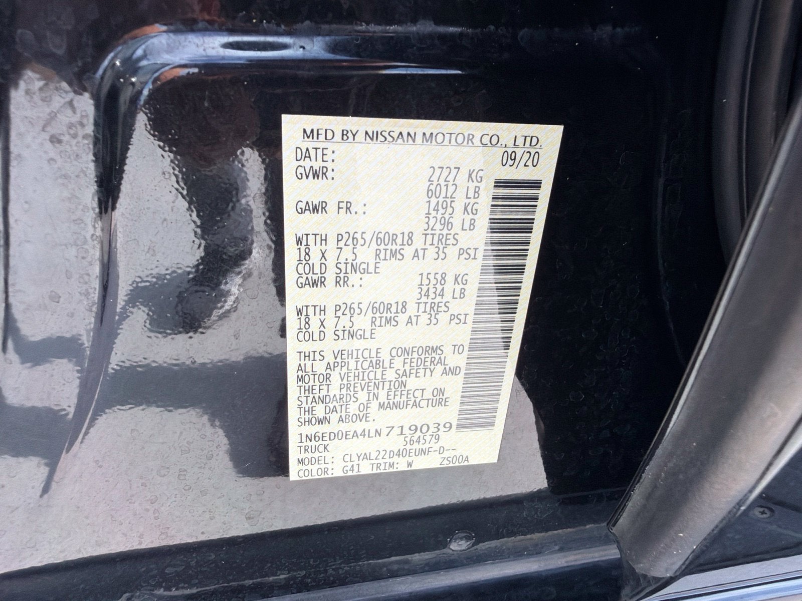 2020 Nissan Frontier SV