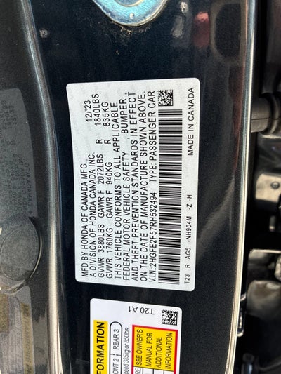 2024 Honda Civic Sedan Sport