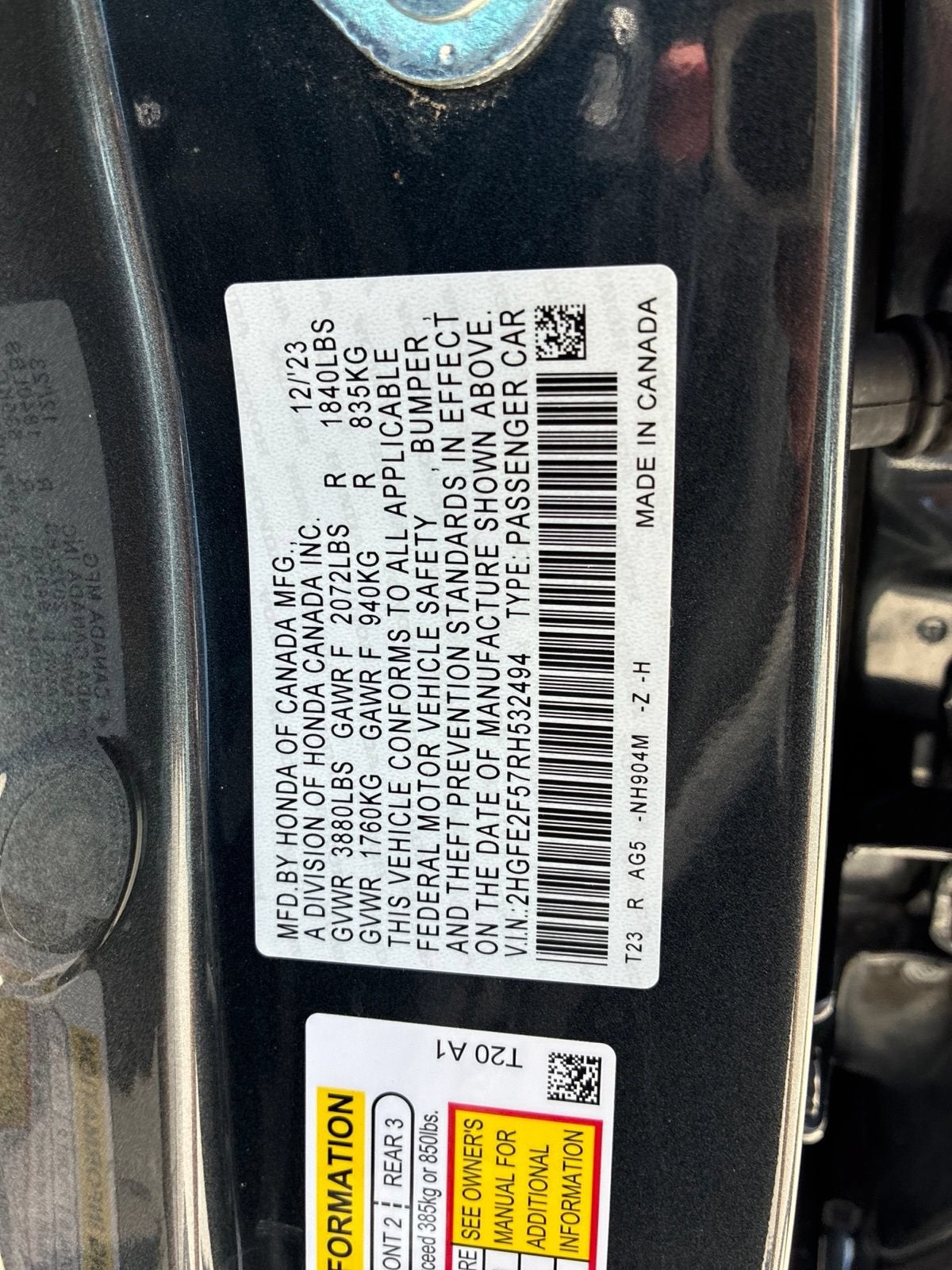 2024 Honda Civic Sedan Sport