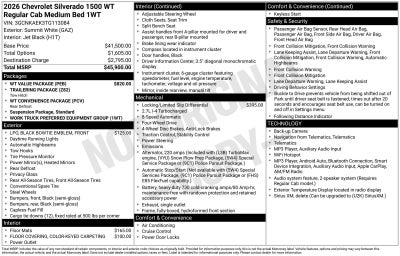 2026 Chevrolet Silverado 1500 WT