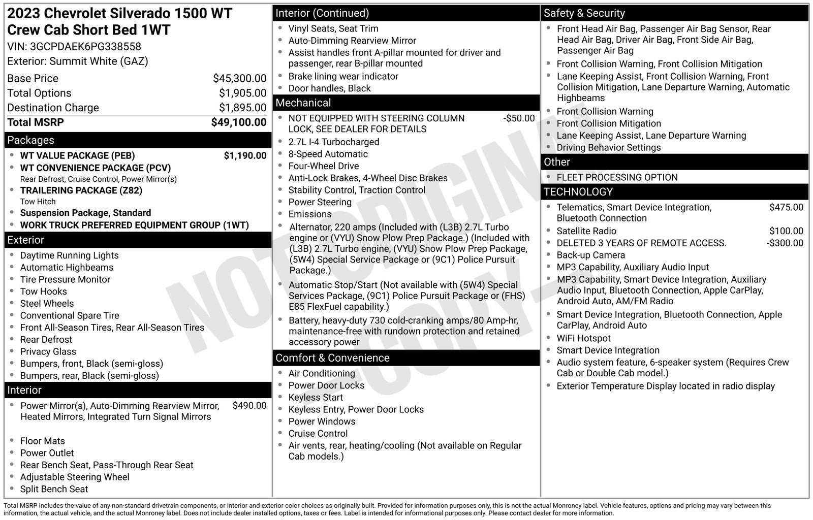 2023 Chevrolet Silverado 1500 Work Truck