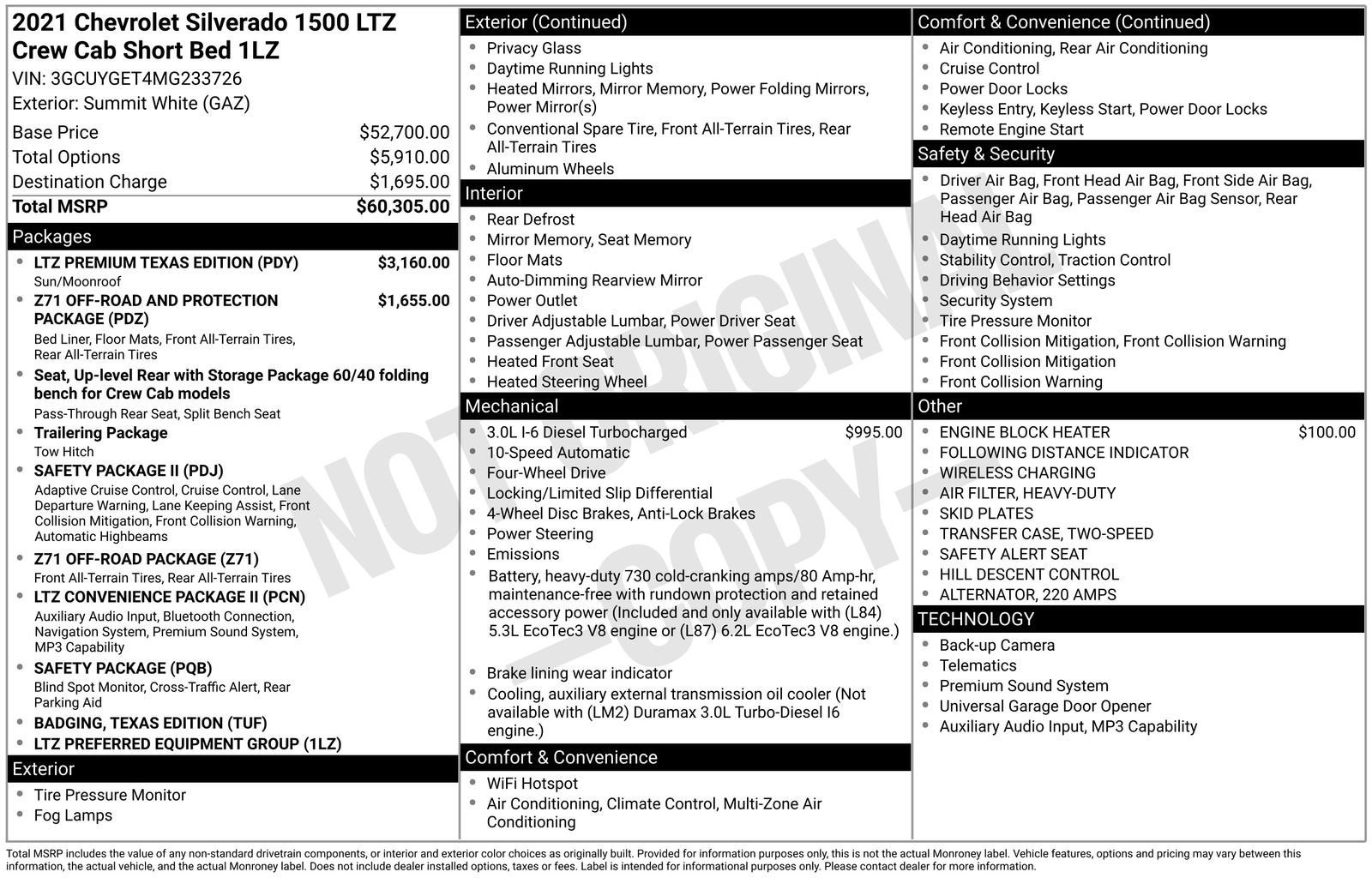 2021 Chevrolet Silverado 1500 LTZ