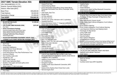 2027 GMC Terrain FWD Elevation
