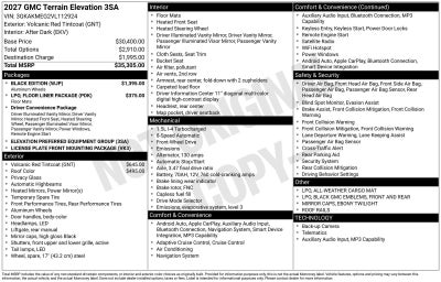 2027 GMC Terrain Elevation