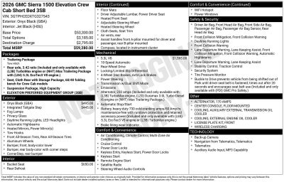 2026 GMC Sierra 1500 Elevation