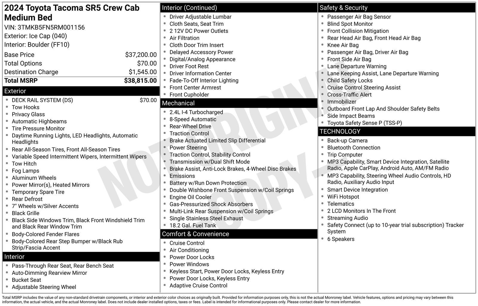 2024 Toyota Tacoma 2WD SR5