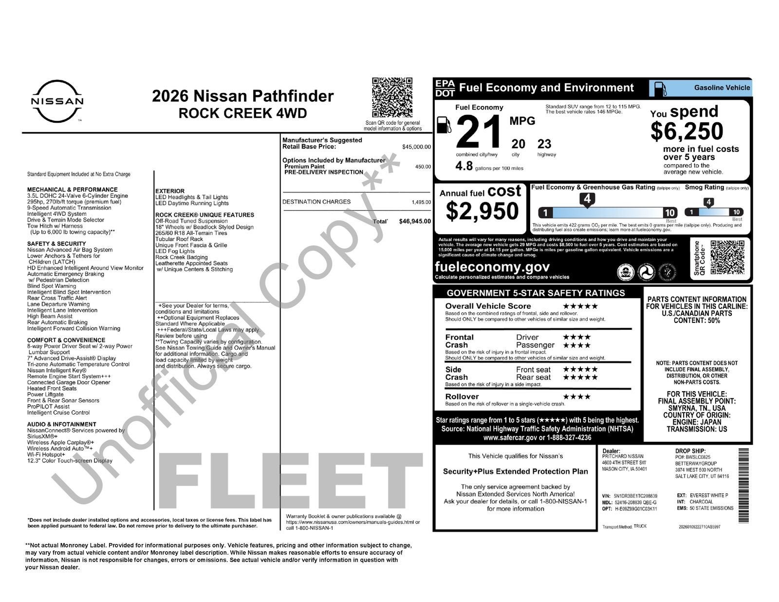 2026 Nissan Pathfinder Rock Creek