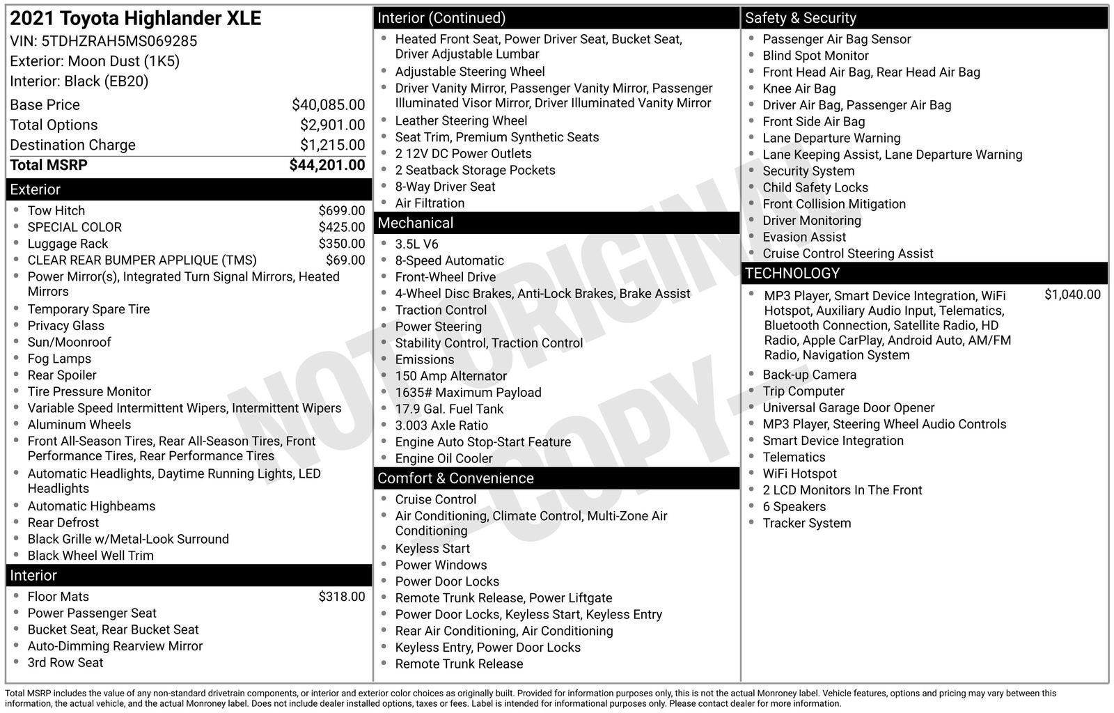 2021 Toyota Highlander XLE