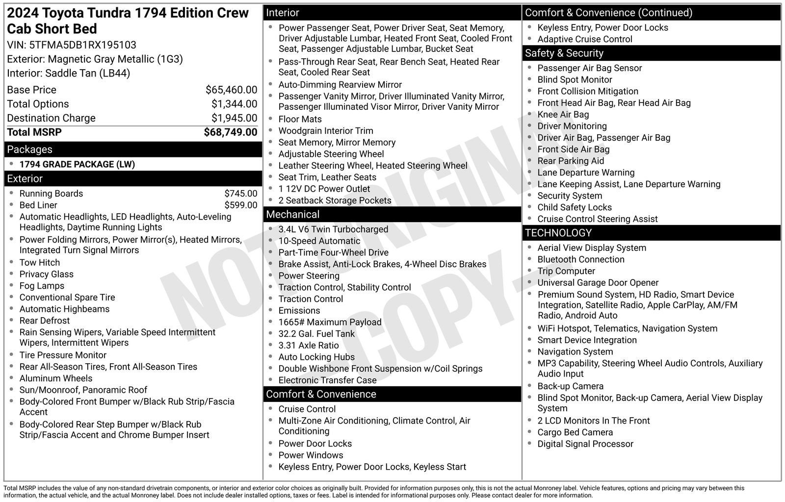 2024 Toyota Tundra 4WD 1794 Edition