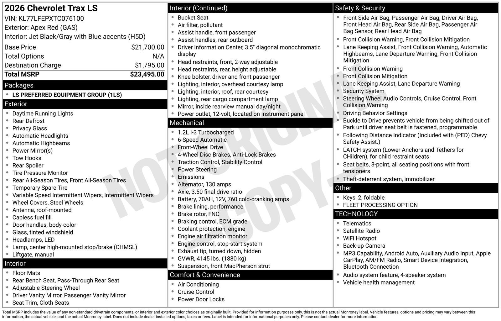 2026 Chevrolet Trax LS