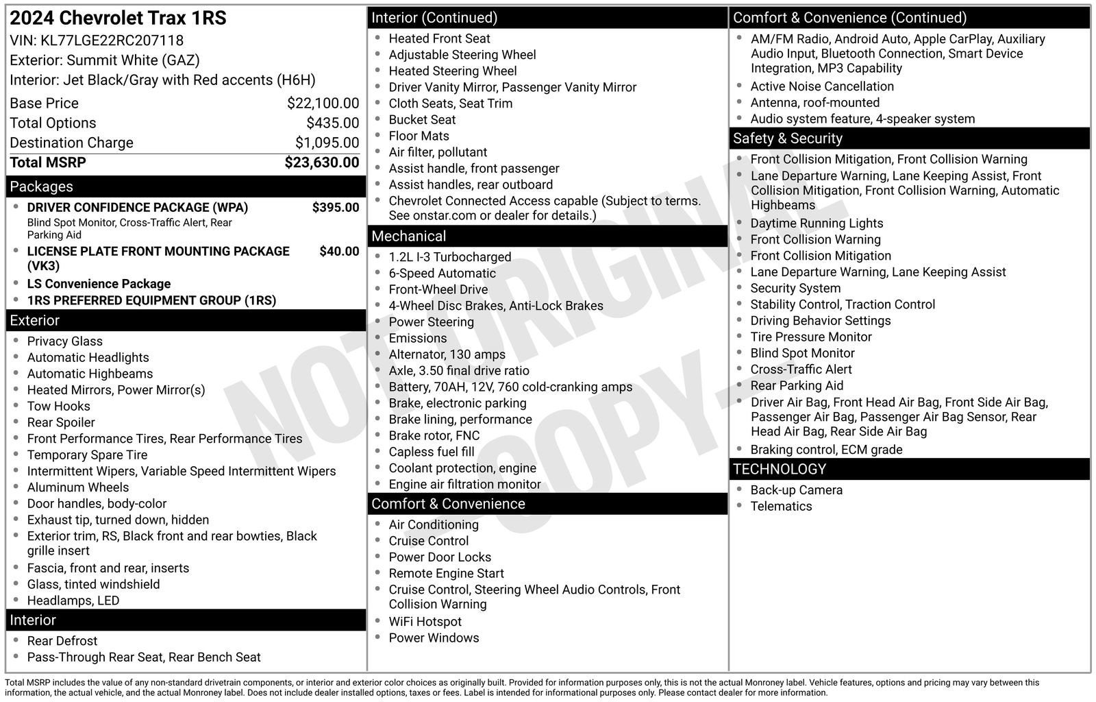 2024 Chevrolet Trax 1RS