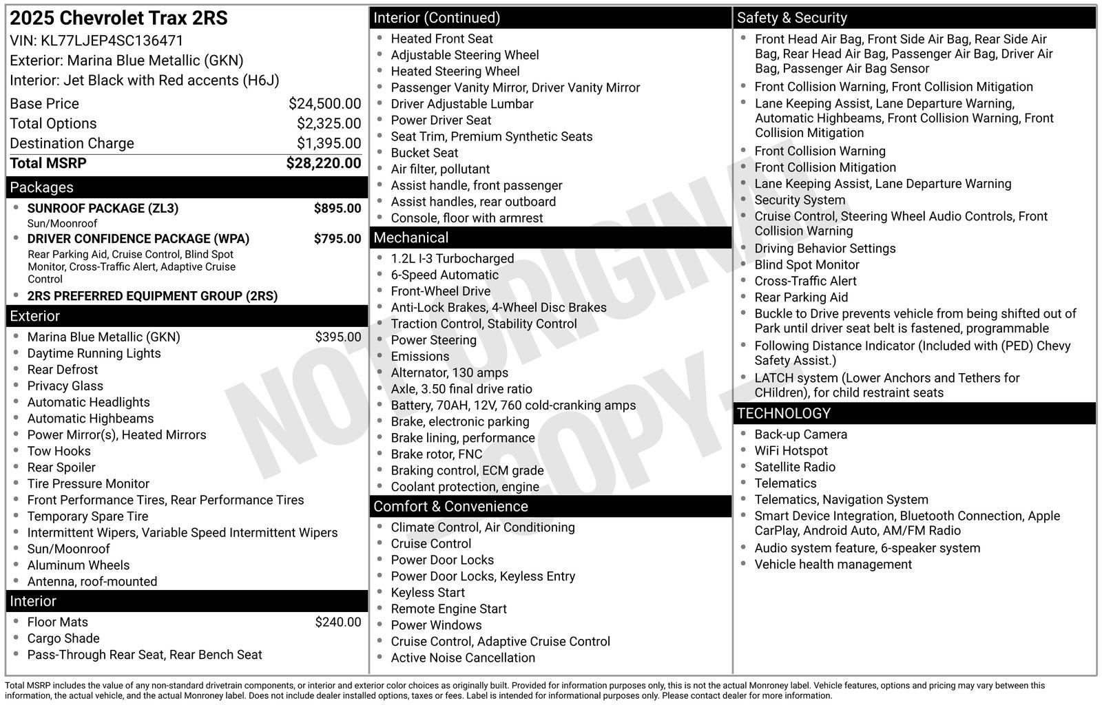 2025 Chevrolet Trax 2RS
