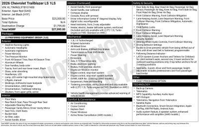2026 Chevrolet Trailblazer LS