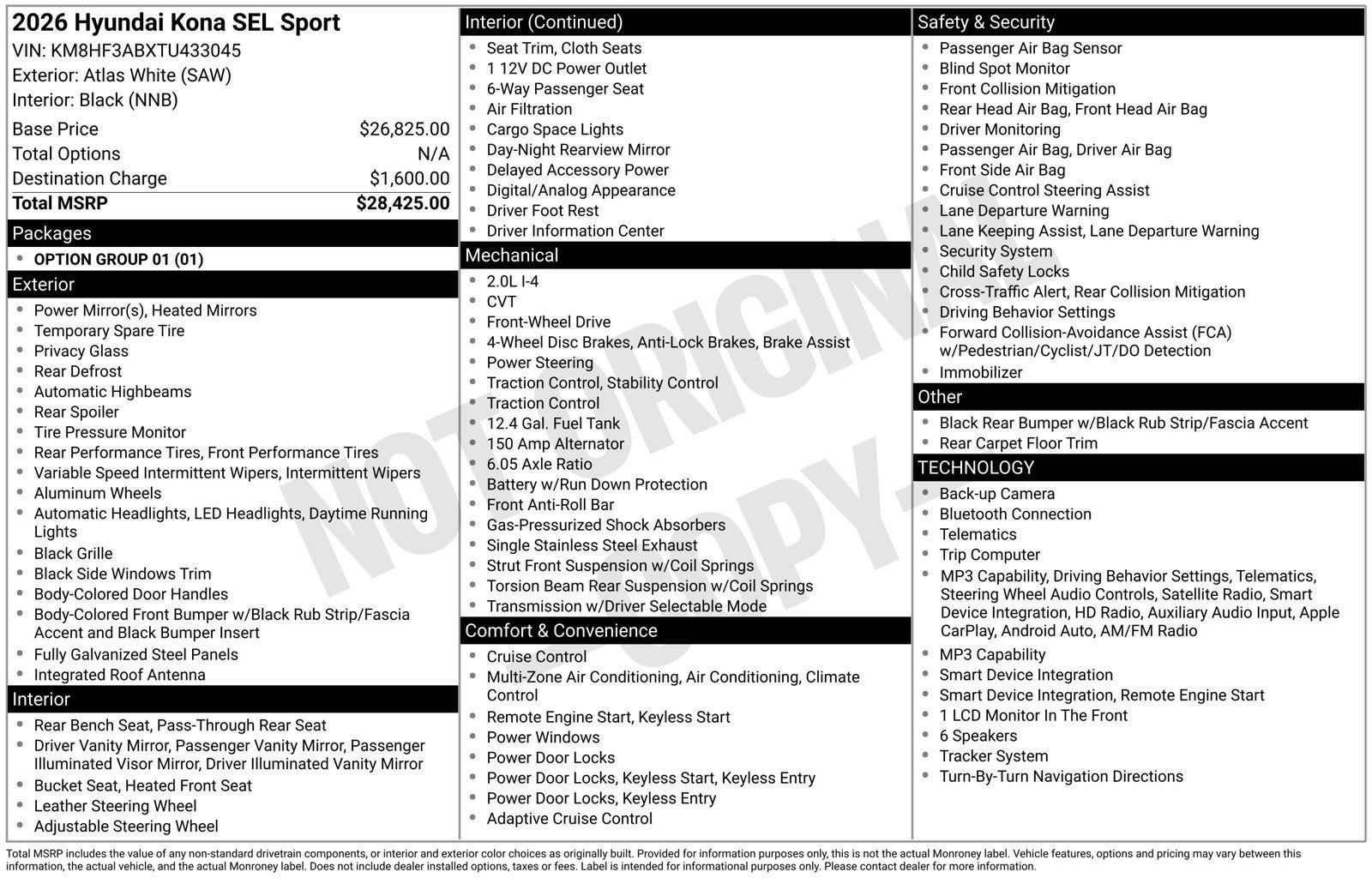 2026 Hyundai Kona SEL Sport