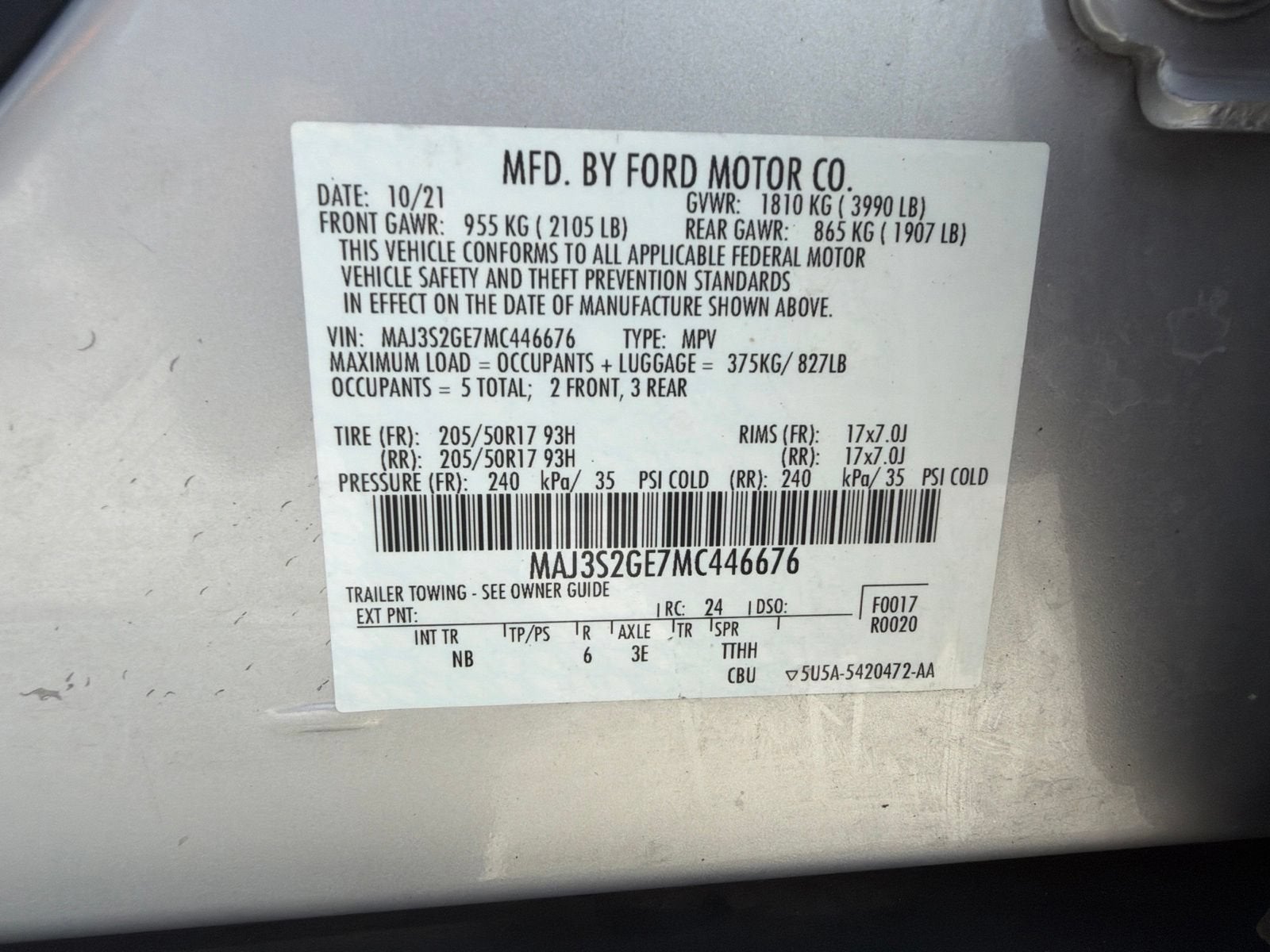 2021 Ford EcoSport SE